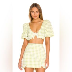 For Love and Lemons Maureen Crop Top size XS
